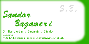 sandor bagameri business card